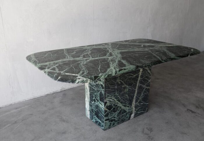 rectangular verde green marble dining table 5056