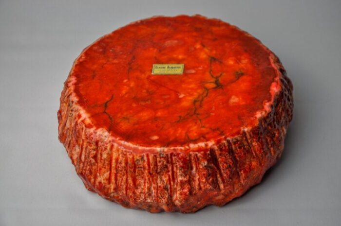 red alabaster ashtray by romano bianchi italy 1970s 7