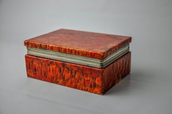 red alabaster box by romano bianchi italy 1970 1870 1