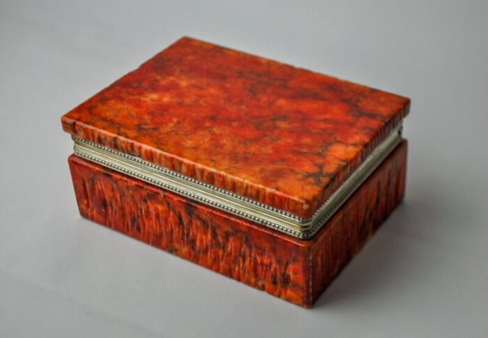 red alabaster box by romano bianchi italy 1970 1870 2