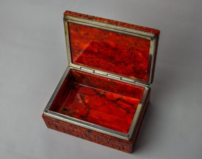 red alabaster box by romano bianchi italy 1970 1870 6