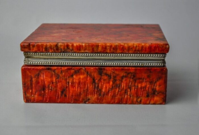 red alabaster box by romano bianchi italy 1970 1870 7