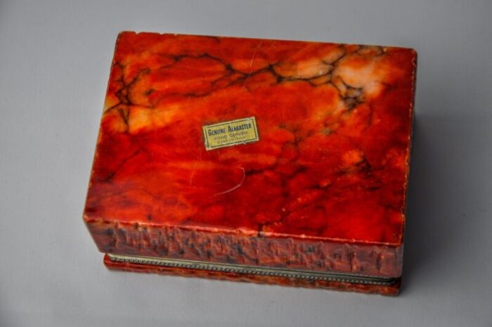 red alabaster box by romano bianchi italy 1970 1870 8