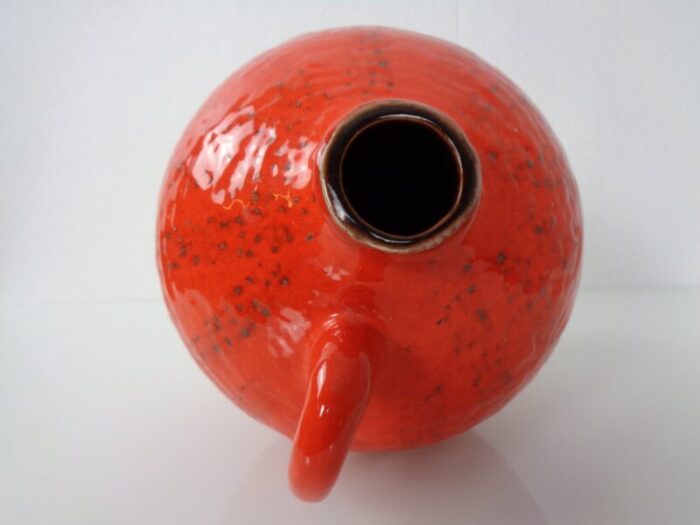 red ceramic vase by heinz siery for carstens 1960s 10