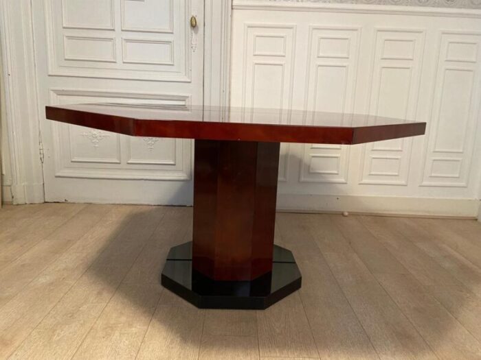 red lacquered dining table with gold dust details 1970s 4746