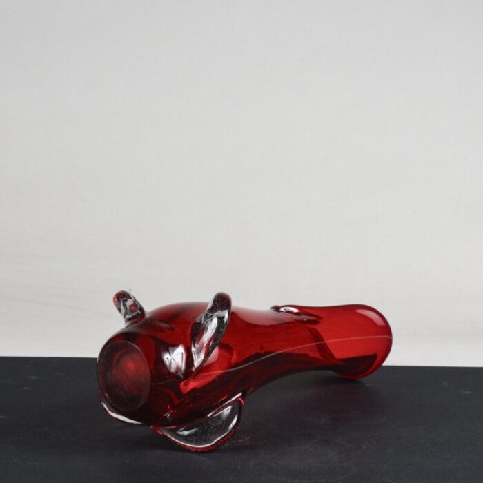 red murano glass vase italy 1960s 8