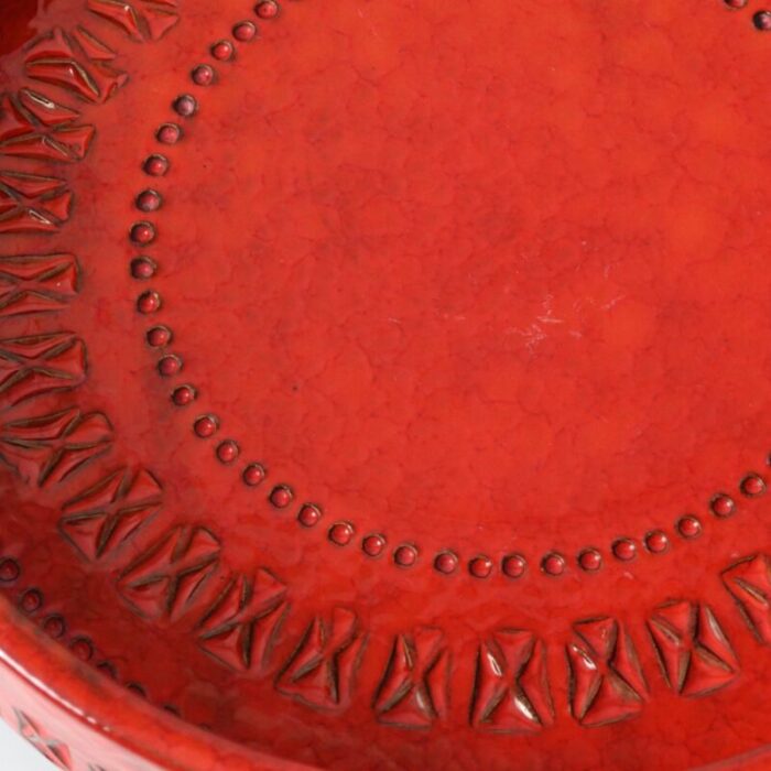 rimini red bowl by aldo londi for bitossi 1960s 10