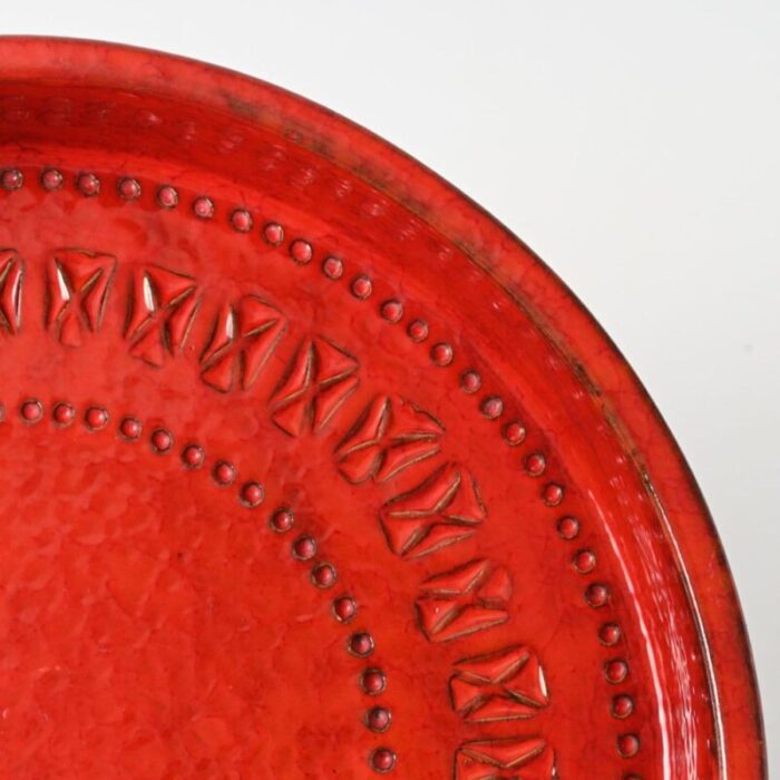 rimini red bowl by aldo londi for bitossi 1960s 2