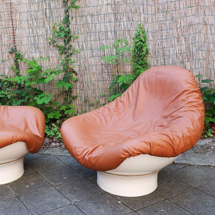 rodica lounge chairs attributed to mario brunu for comfort italy 1970s 1076