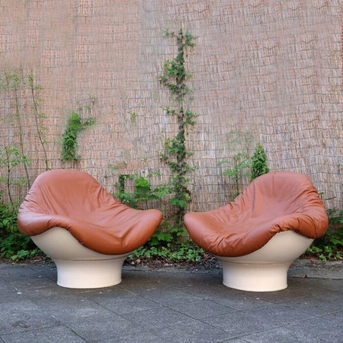 rodica lounge chairs attributed to mario brunu for comfort italy 1970s 1161