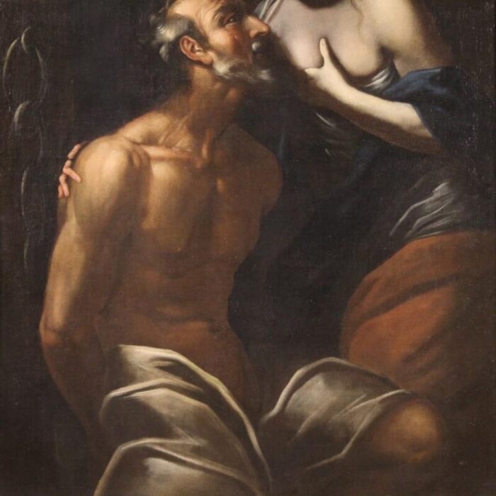 roman charity 1670 oil on canvas framed 2160