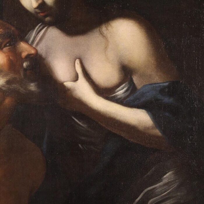 roman charity 1670 oil on canvas framed 4586