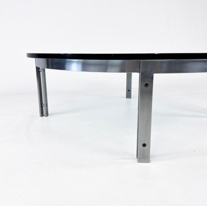 round glass m1 coffee table attributed to hank kwint for metaform 1980s 1439