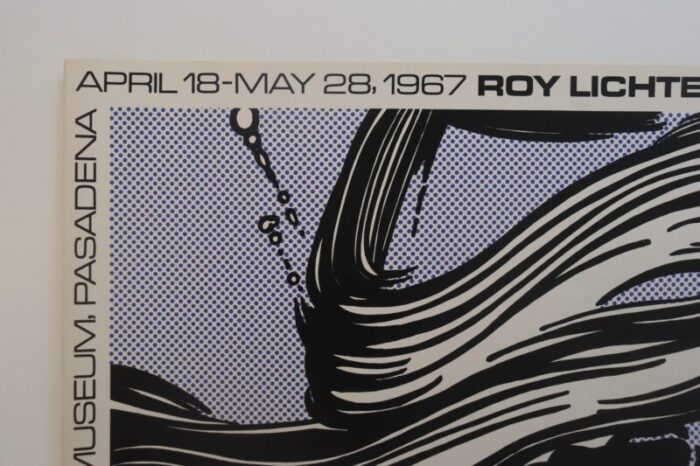 roy lichtenstein brushstrokes at pasadena art museum poster 1967 lithograph 4