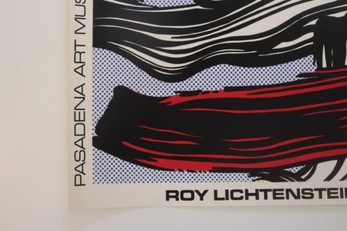 roy lichtenstein brushstrokes at pasadena art museum poster 1967 lithograph 6