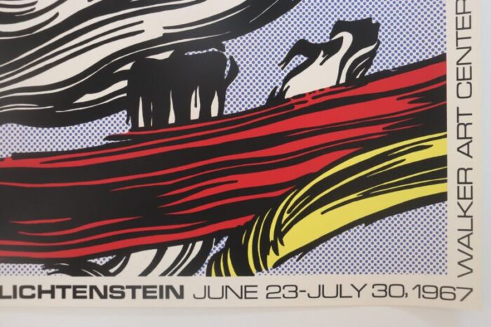 roy lichtenstein brushstrokes at pasadena art museum poster 1967 lithograph 7