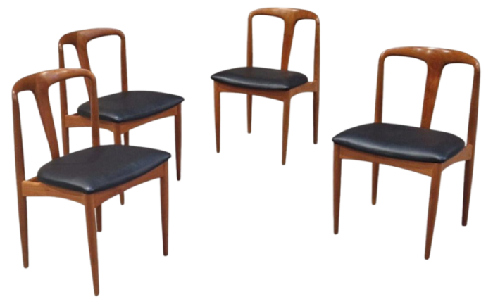 scandinavian juliane dining chairs attributed to johannes andersen denmark 1960s set of 4 8297