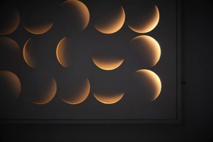 sculptural light panel by giacomo benevelli arabesco italy 1967 10