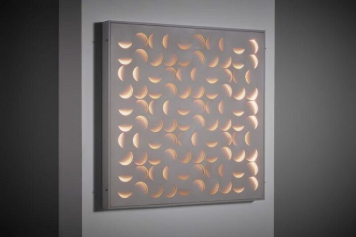 sculptural light panel by giacomo benevelli arabesco italy 1967 5