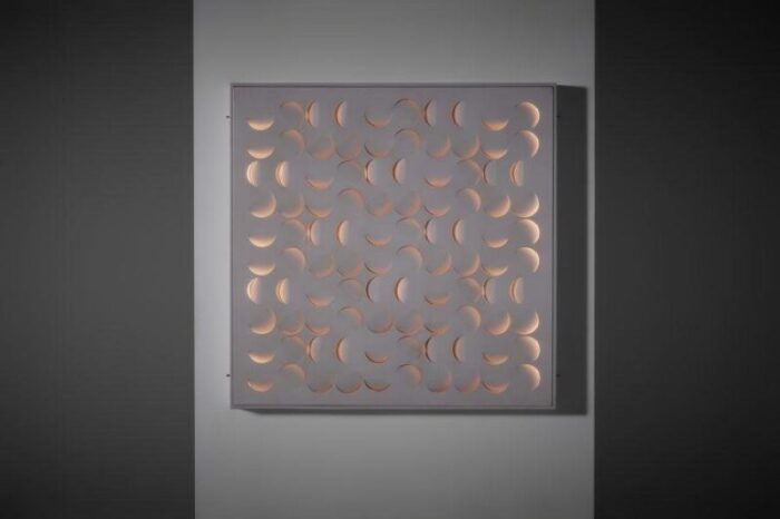 sculptural light panel by giacomo benevelli arabesco italy 1967 9