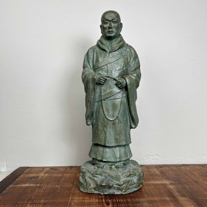 shinran buddhist monk statue taisho period japan 1920s 8