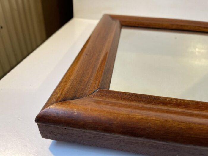 small antique danish wall mirror in mahogany 1900s 4