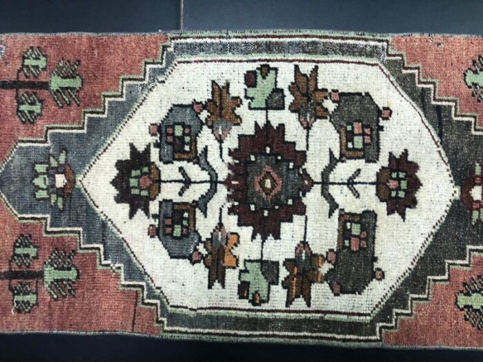 small handmade wool rug 1960s 9036