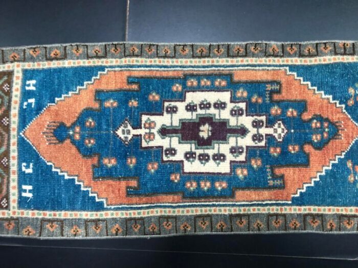 small handmade wool rug 1960s 9294