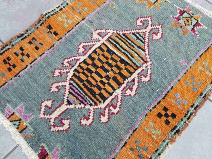 small vintage floor rug 1960 5