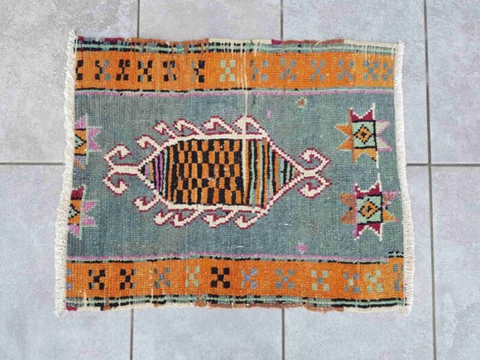 small vintage floor rug 1960 6