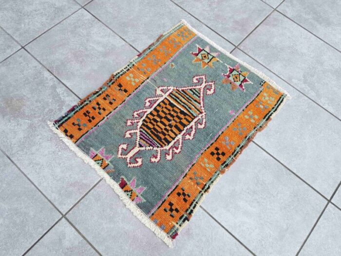 small vintage floor rug 1960 8