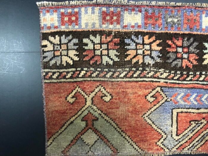 small vintage turkish wool rug 1960s 0704