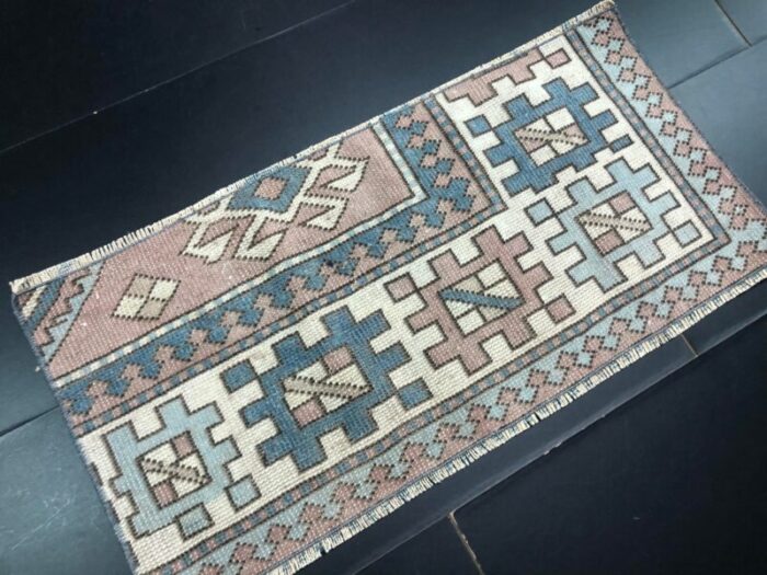 small vintage wool rug 1960s 3015