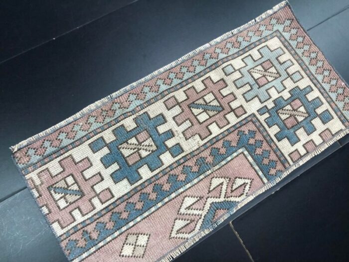 small vintage wool rug 1960s 9778