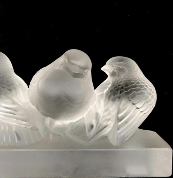 sparrows by rene lalique 1933 set of 6 1068