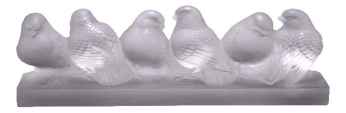 sparrows by rene lalique 1933 set of 6 3025