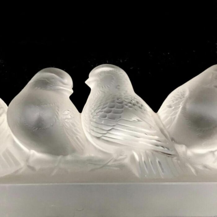 sparrows by rene lalique 1933 set of 6 5256