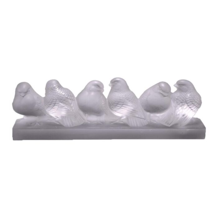 sparrows by rene lalique 1933 set of 6 5486