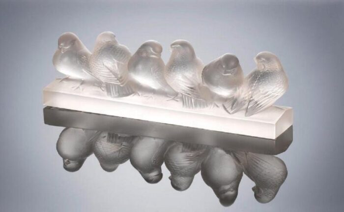 sparrows by rene lalique 1933 set of 6 7269