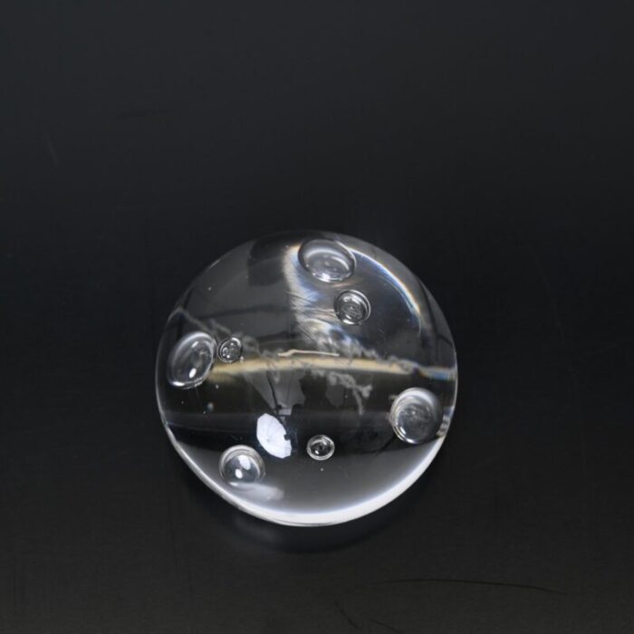 spherical paper weight in murano bubble glass from a seguso italy 1970s 11