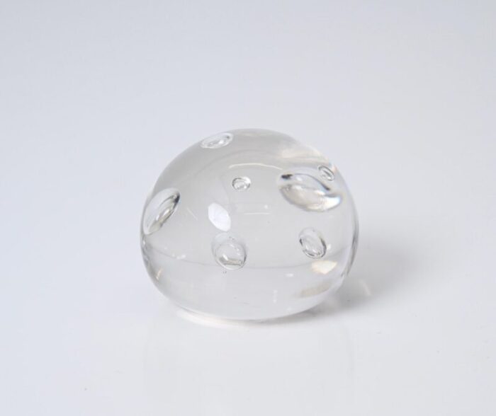 spherical paper weight in murano bubble glass from a seguso italy 1970s 13