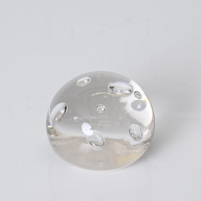 spherical paper weight in murano bubble glass from a seguso italy 1970s 4