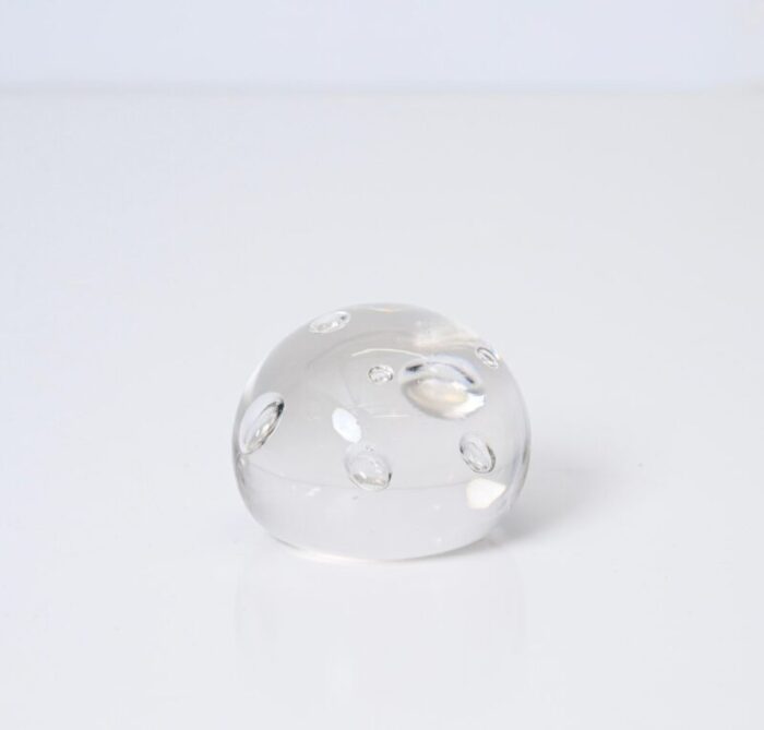 spherical paper weight in murano bubble glass from a seguso italy 1970s 5