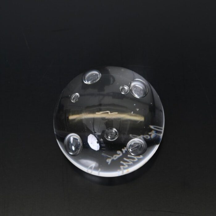 spherical paper weight in murano bubble glass from a seguso italy 1970s 8