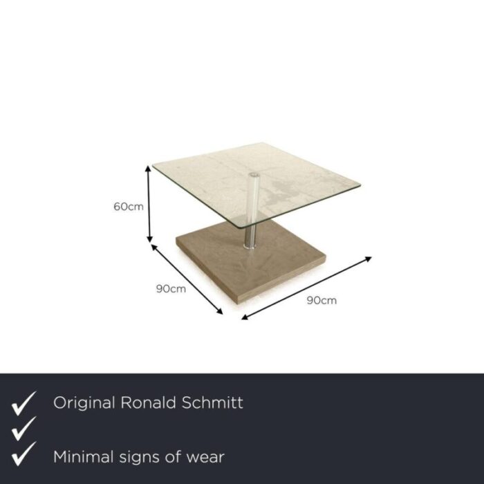 square k436 glass coffee table from ronald schmitt 1614