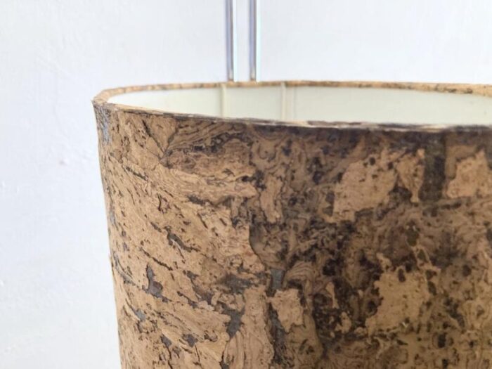 staff floor lamp with cork shade 1970s 2030