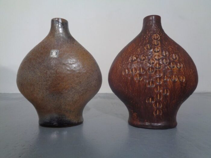 studio vases by gerda heuckeroth for carstens toennieshof 1960s set of 2 1