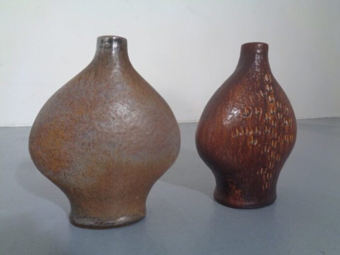 studio vases by gerda heuckeroth for carstens toennieshof 1960s set of 2 2