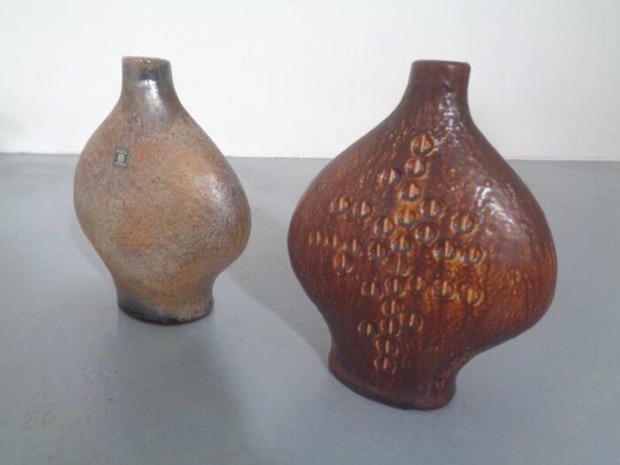 studio vases by gerda heuckeroth for carstens toennieshof 1960s set of 2 3