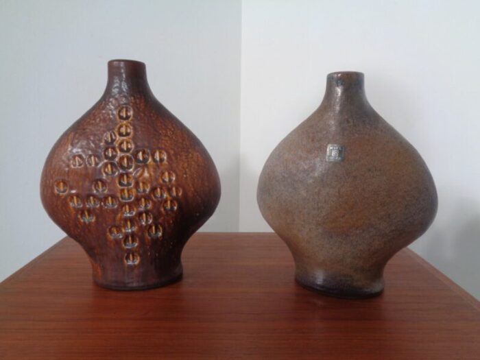 studio vases by gerda heuckeroth for carstens toennieshof 1960s set of 2 7